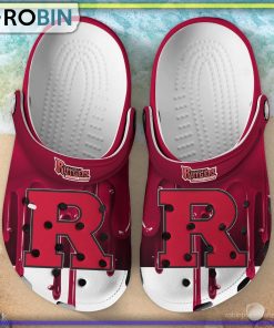 Rutgers Scarlet Knights 3D Melting Paint Printed Crocs Shoes