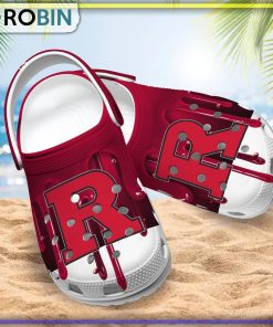 Rutgers Scarlet Knights 3D Melting Paint Printed Crocs Shoes
