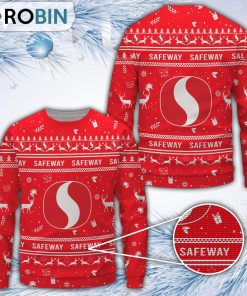Safeway Red Merry Christmas All Over Print Ugly Sweater