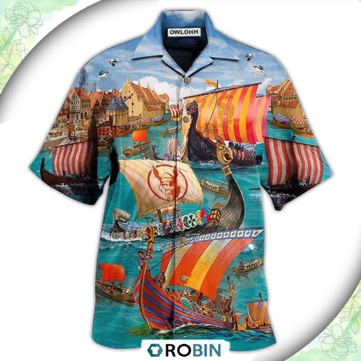 Sailing Viking Let War Casual Button-Down Shirt