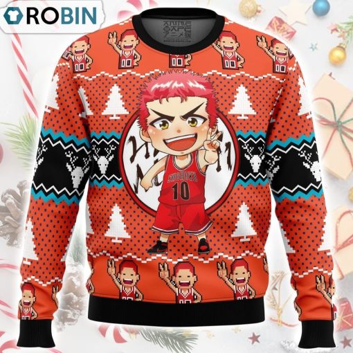 Sakuragi Hanamichi Slam Dunk Ugly Christmas Sweater