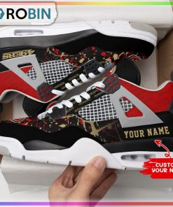 San Francisco 49ers Ink Spalsh Personalized Air Jordan 4 Sneaker