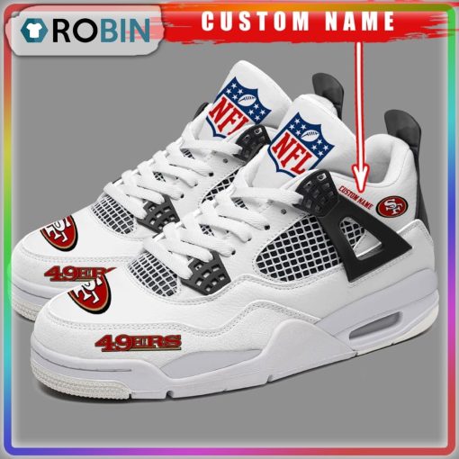 San Francisco 49ers NFL Personalized Air Jordan 4 Sneaker