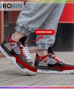 San Francisco 49ers Personalized Air Jordan 4 Sneaker