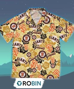 San Francisco Giants Hibiscus Hawaiian Shirt, 3D Printed Aloha Shirt San Francisco Giants Hibiscus Hawaiian Shirt, 3D Printed Aloha Shirt