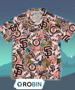 San Francisco Giants Tropical Leaf Hawaiian Shirt, 3D Printed Aloha Shirt