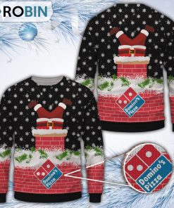 Santa Domino’s Pizza Christmas All Over Print Ugly Sweater