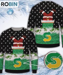 Santa Subway Christmas All Over Print Ugly Sweater
