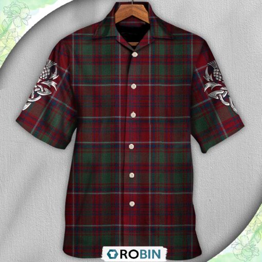 Scottish Tartan Love Style Casual Button-Down Shirt