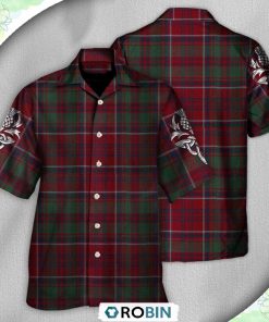 Scottish Tartan Love Style Casual Button-Down Shirt