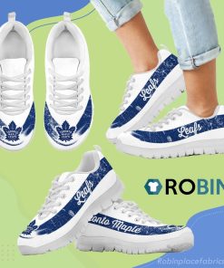 Single Line Logo Toronto Maple Leafs Breathable Running Sneaker