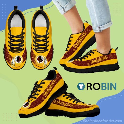 Single Line Logo Washington Redskins Breathable Running Sneaker