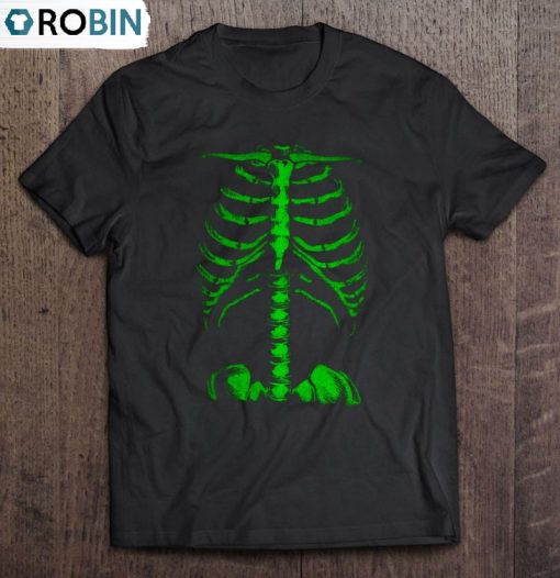 Skeleton Rib Cage Jumbo Print Novelty Halloween Costume Unisex Shirt