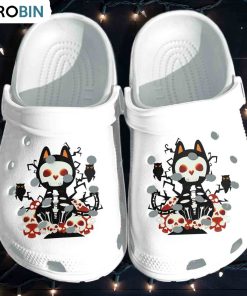 Skull Cat Tattoo Crocs Shoes