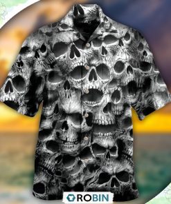 Skull No Fear No Pain Casual Button-Down Shirt