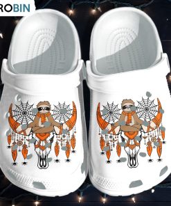 Sloth Sitting On Deer Skull Tattoo Crocs Shoes