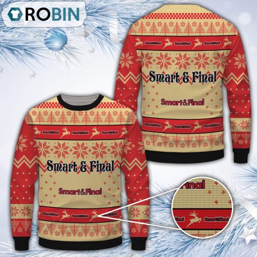 Smart & Final Merry Christmas All Over Print Ugly Sweater