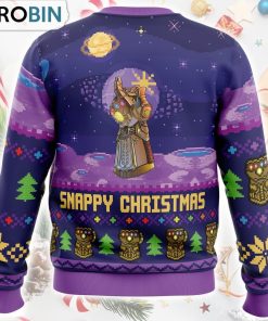 Snappy Christmas Infinity Gauntlet Marvel Ugly Christmas Sweater