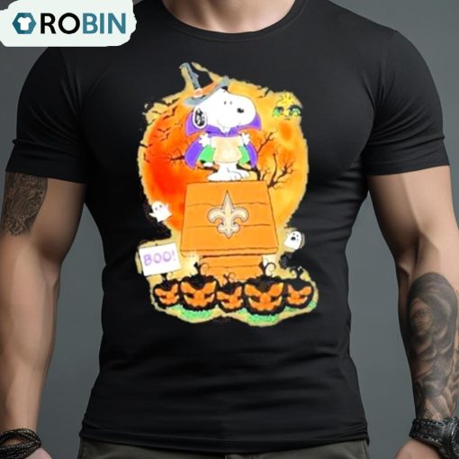Snoopy And Woodstock New Orleans Saints Halloween Shirt