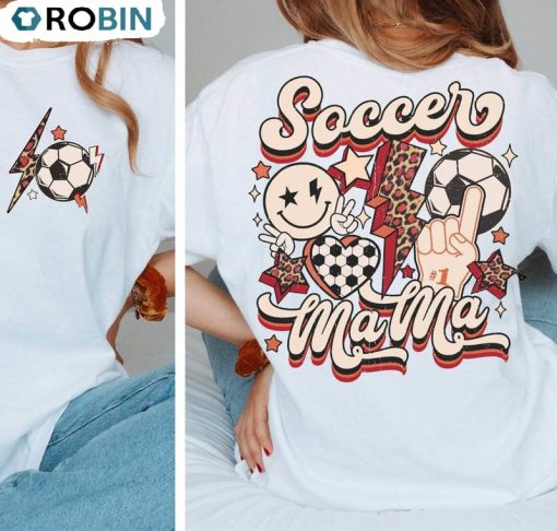 Soccer Mama Funny Shirt, Comfort Game Day Tee Tops Short Sleeve