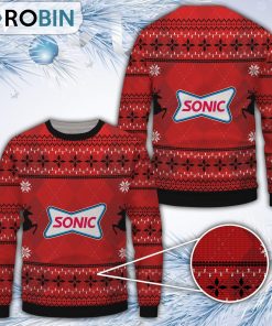 Sonic Drive-In Merry Christmas All Over Print Ugly Sweater Sonic Drive-In Merry Christmas All Over Print Ugly Sweater