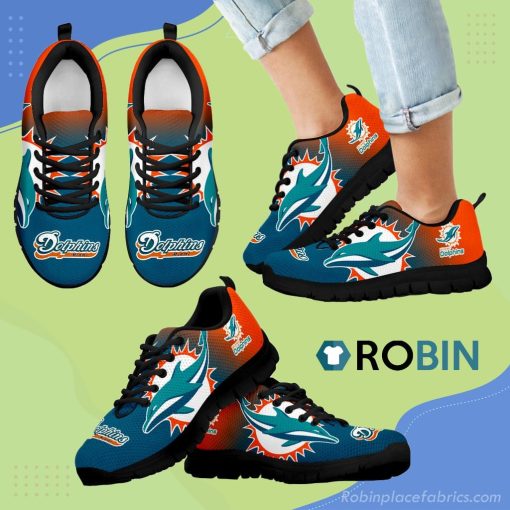 Special Unofficial Miami Dolphins Breathable Running Sneaker