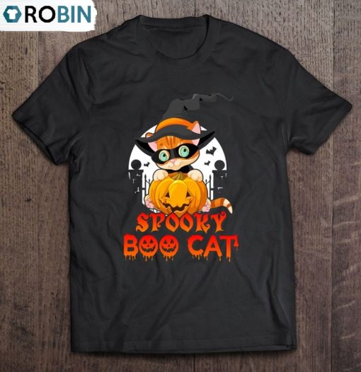 Spooky Boo Cat Halloween Unisex Shirt