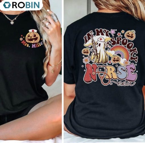 Spooky Nicu Nurse Halloween Shirt, Halloween Nurse Life Tee Tops Short Sleeve