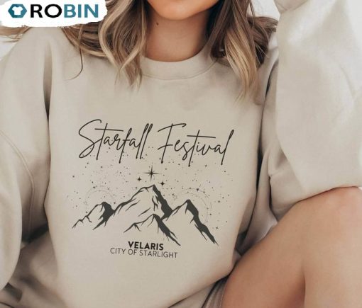 Starfall Celebration Acotar Shirt, Winter Equinox Night Court Tee Tops Unisex Hoodie