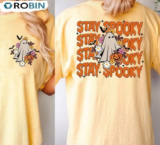 Stay Spooky Shirt, Black Cat Spooky Vibes Unisex Hoodie Sweatshirt