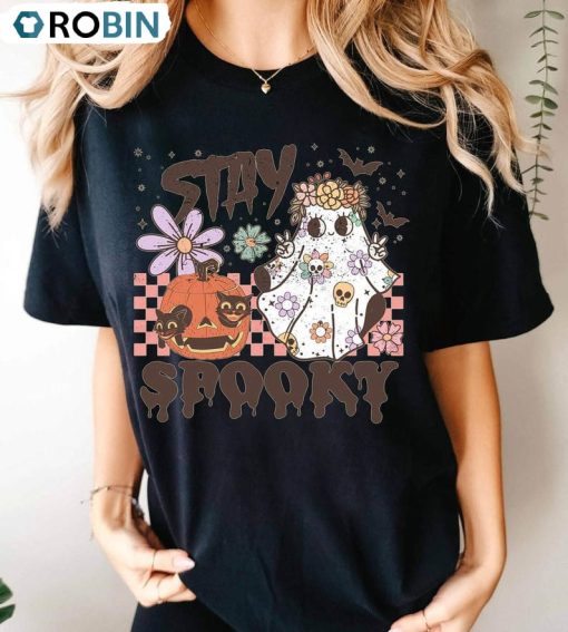 Stay Spooky Vibe Shirt, Halloween Funny Tee Tops Sweatshirt