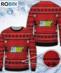 Subway  Merry Christmas All Over Print Ugly Sweater