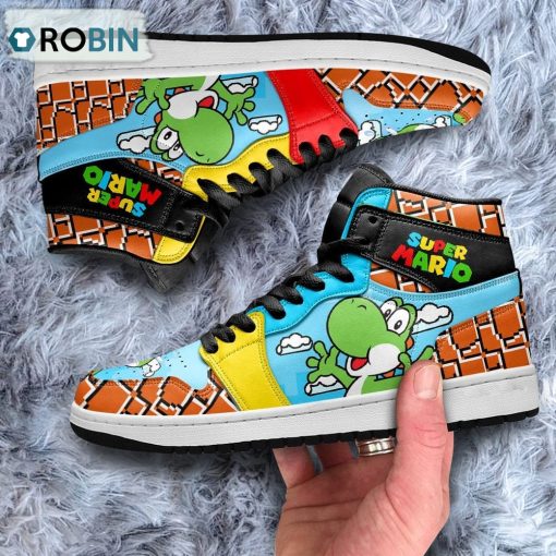 Super Mario Yoshi Jordan 1 High Sneakers Custom For Gamer