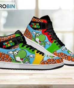 Super Mario Yoshi Jordan 1 High Sneakers Custom For Gamer