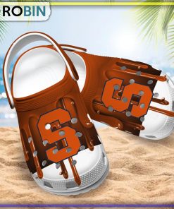 Syracuse Orange 3D Melting Paint Printed Crocs Shoes