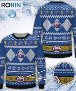 Taco Bell Blue Merry Christmas All Over Print Ugly Sweater