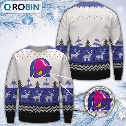 Taco Bell Christmas All Over Print Ugly Sweater