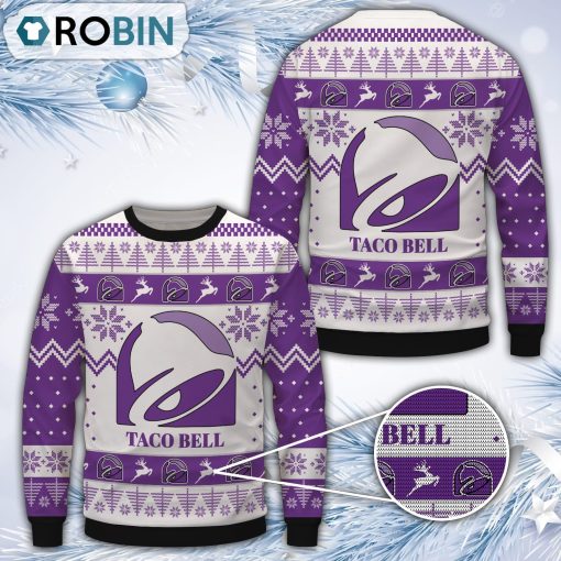 Taco Bell Merry Christmas All Over Print Ugly Sweater