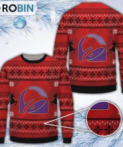 Taco Bell Red Merry Christmas All Over Print Ugly Sweater