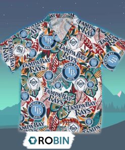 Tampa Bay Rays Tropical Leaf Hawaiian Shirt, 3D Printed Aloha Shirt