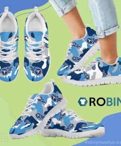 Tennessee Titans Cotton Camouflage Fabric Military Solider Style Breathable Running Sneaker Tennessee Titans Cotton Camouflage Fabric Military Solider Style Breathable Running Sneaker