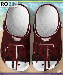 Texas A&M Aggies 3D Melting Paint Printed Crocs Shoes