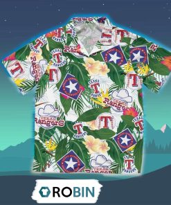 Texas Rangers Hawaiian Shirt, 3D Printed Aloha Shirt Texas Rangers Hawaiian Shirt, 3D Printed Aloha Shirt