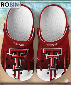 Texas Tech Red Raiders 3D Melting Paint Printed Crocs Shoes