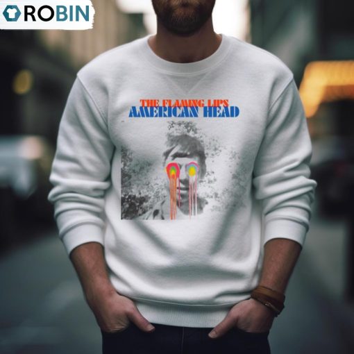 Tfl American Head Halftone The Flaming Lips Shirt, Hoodie, Ladies Tee