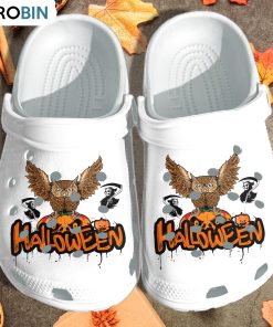 The Owl On Pumpkin Crocs Shoes