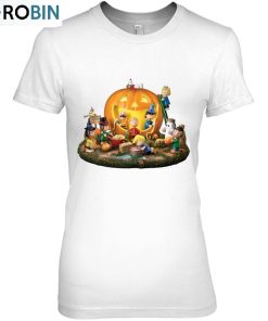 The Snoopy Peanuts Great Pumpkin Carving Party Halloween Sculpture Unisex Shirt