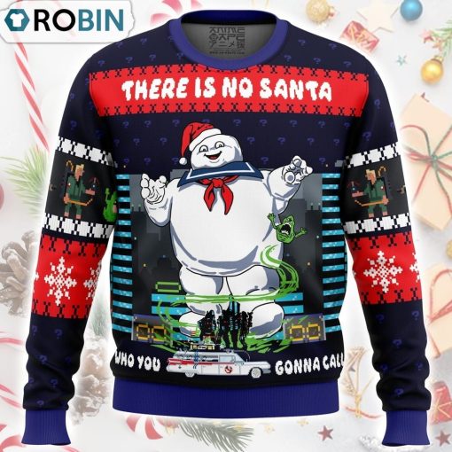 There Is No Santa Ghostbusters Ugly Christmas Sweater