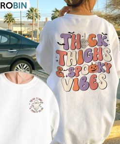 Thick Thighs And Spooky Vibes Shirt, Halloween Party Shirt