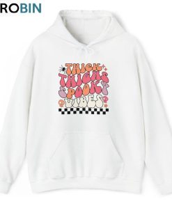 Thick Thighs Spooky Vibes Checkerboard Shirt, Retro Halloween Party Short Sleeve Sweater